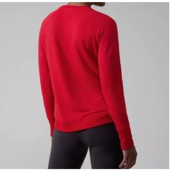 Athleta Mindset Sweatshirt soft red women's medium NEW - Picture 4 of 5